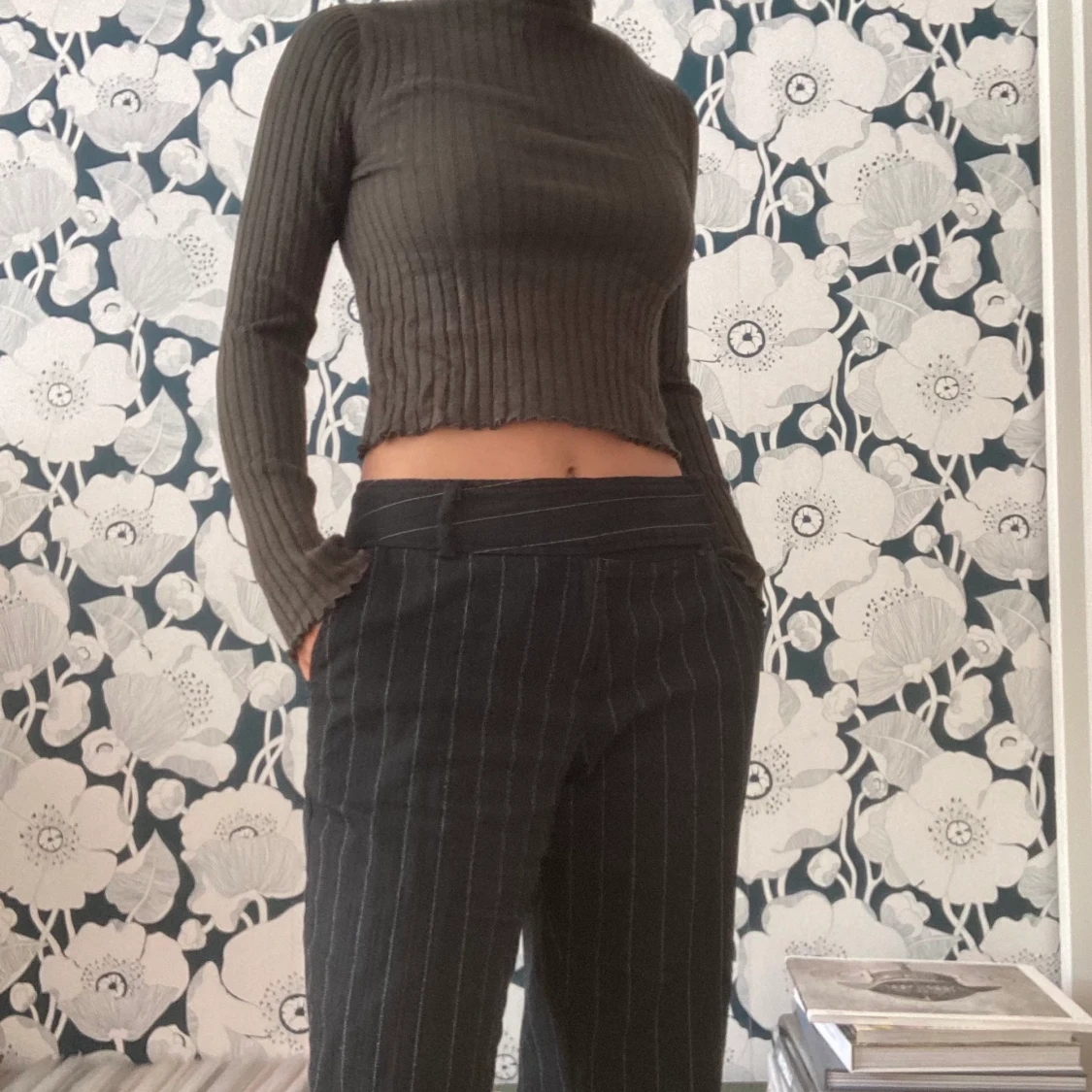 Mörkgrön långärmad tröja - 91