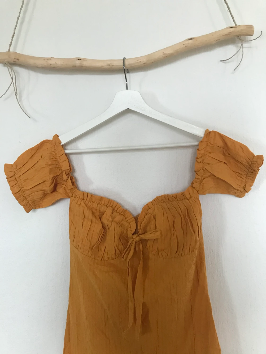 Senapsgul söt klänning - 90