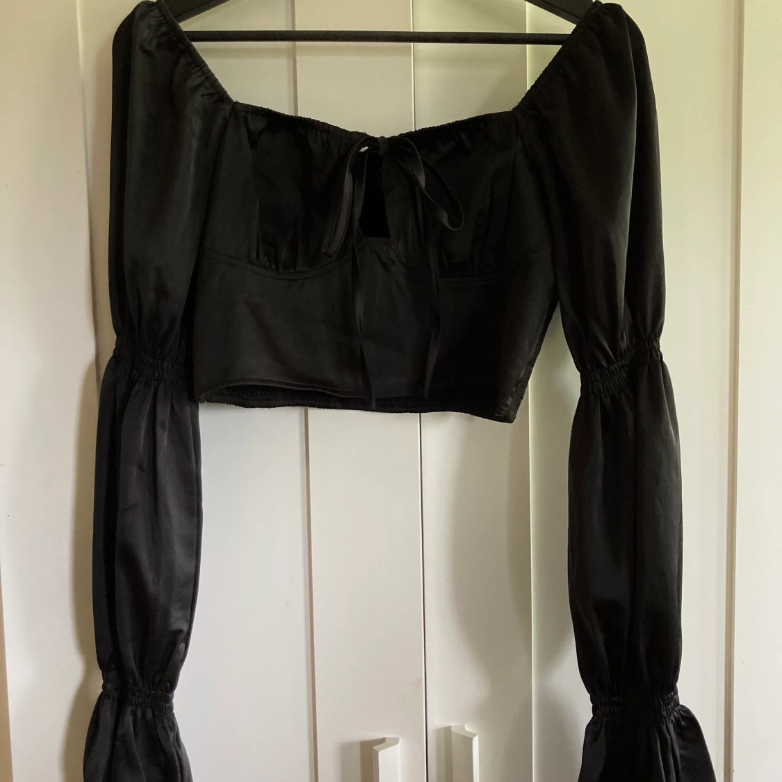 Svart silkes topp - 91