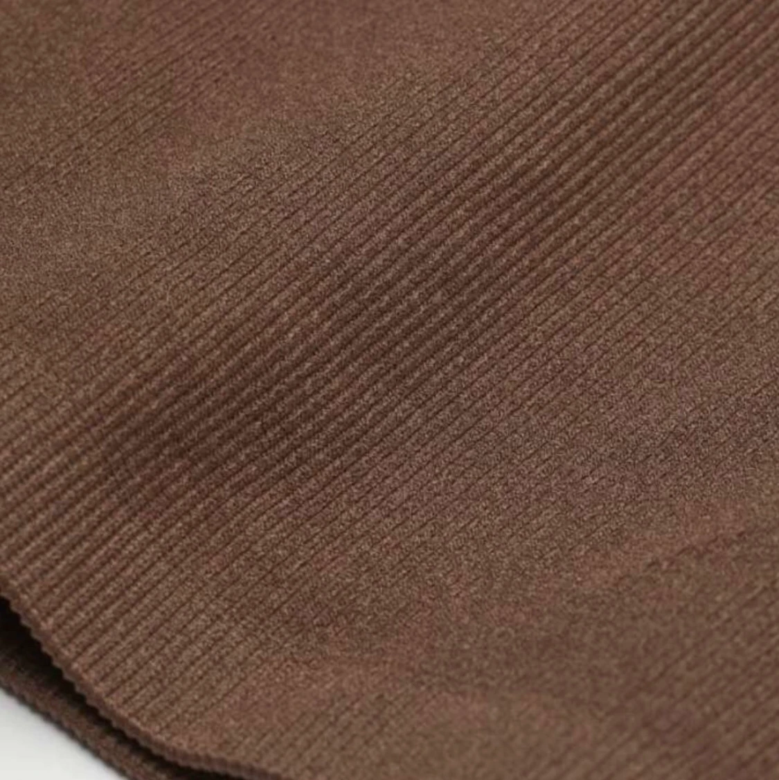 Ribbad tanktop brun  - 90