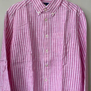 Ralph Lauren linneskjorta stl 10-12 - Rosa vit randig Ralph lauren linneskjorta. 100% linne. Nyskick, använd några gånger bara. Stl 10-12. Köparen står för frakten. Inget återköp