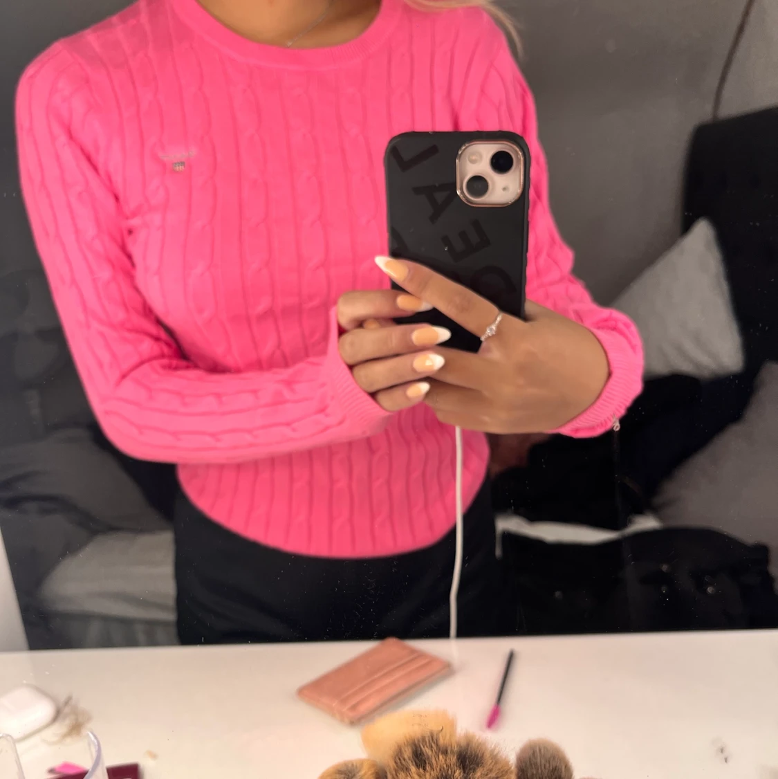 Stickad gant tröja   - 90