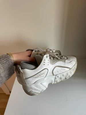 Acne Studios Manhattan  - Säljer mina superfina Acne Manhattan sneakers. Välanvända.  Nypris ca 4000kr mitt pris 800kr men priset kan diskuteras! Strolek 37 men är ganska stora i storleken så passar en 38 bättre!