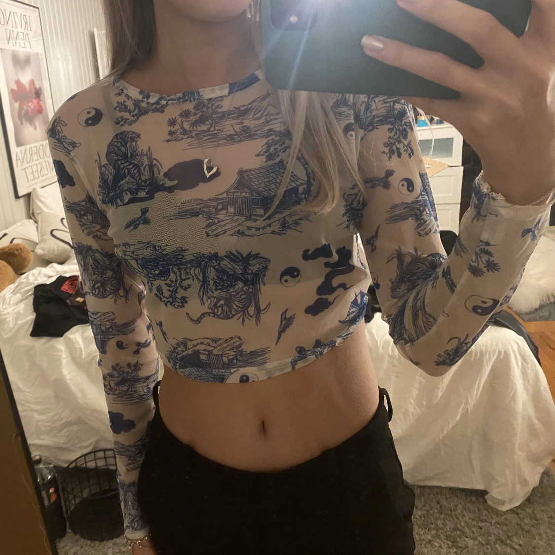 Genomskinlig topp - 90