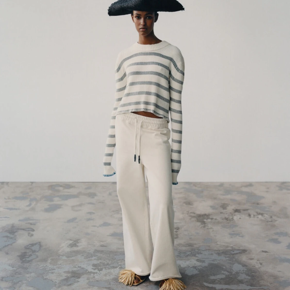 Stickad randig tröja från HM studio 2021