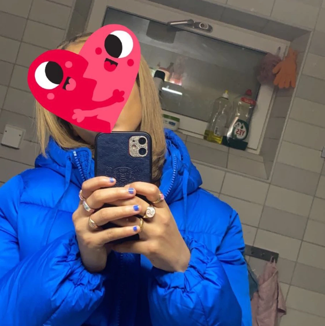 Blå h&m jacka  - 91