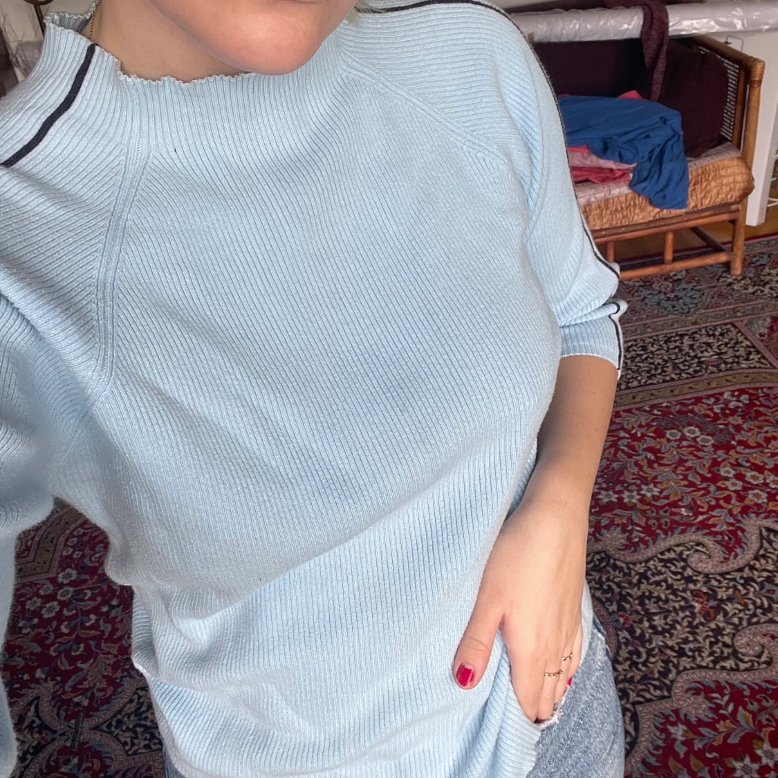 Blå tröja  - 90