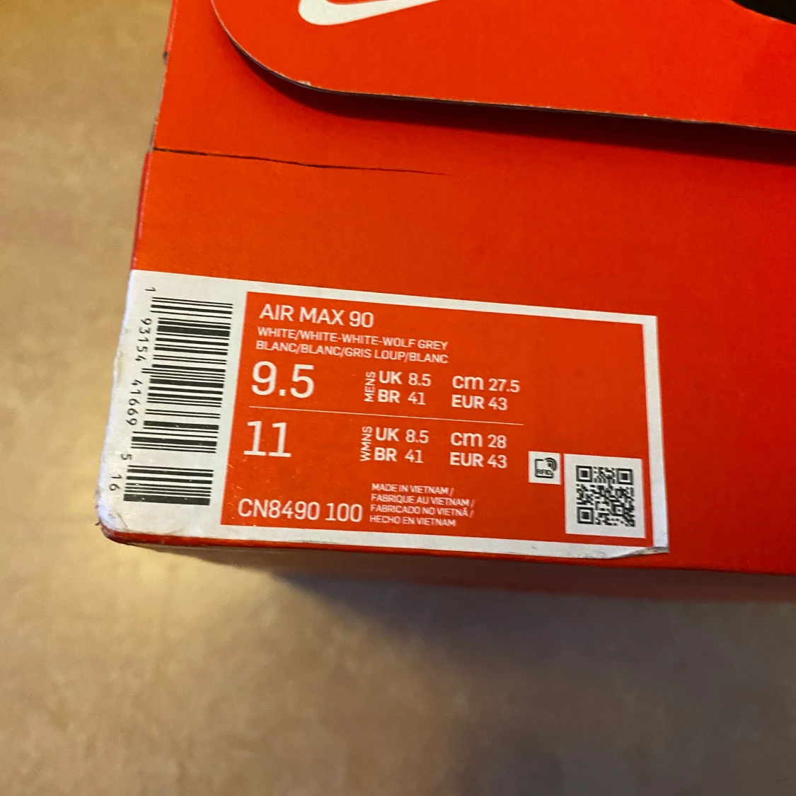 AIR MAX 90, HELT NYA oanvända STRLK 43 - 90