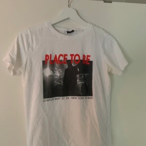 Jättefin vit t-shirt med tryck - Säljer denna fina t-shirt från Gina Tricot då jag växt ur den:( Strl S