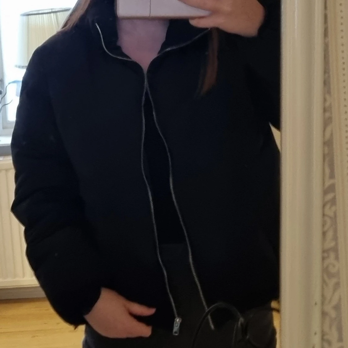 Svart vinterjacka stl. S - 90