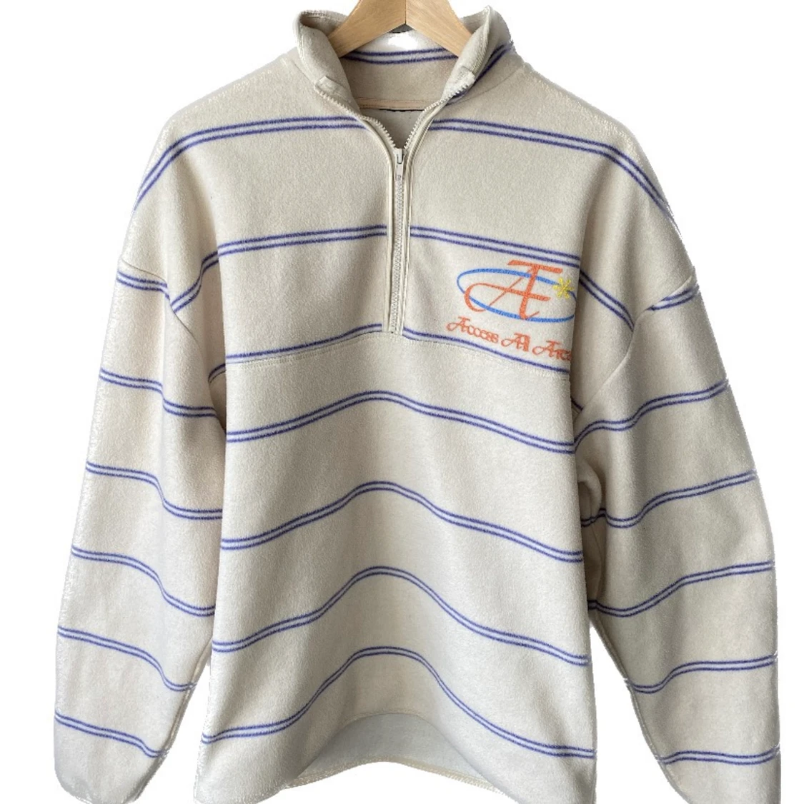 Randig Pilétröja beige