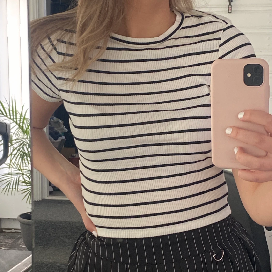 Randig basic T-shirt 🤍🖤🤍🖤 - 90