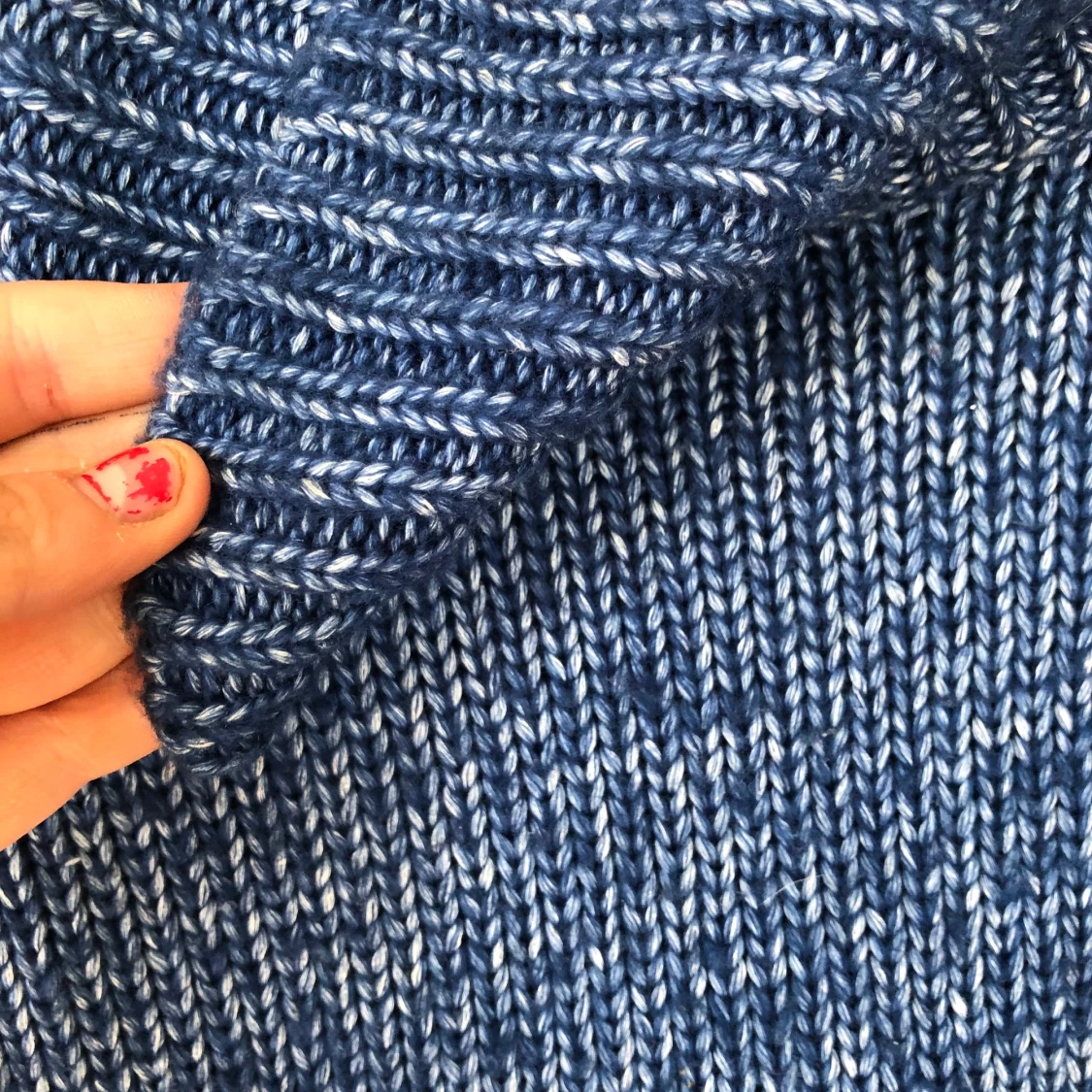 Skön stickad polotröja  - 91