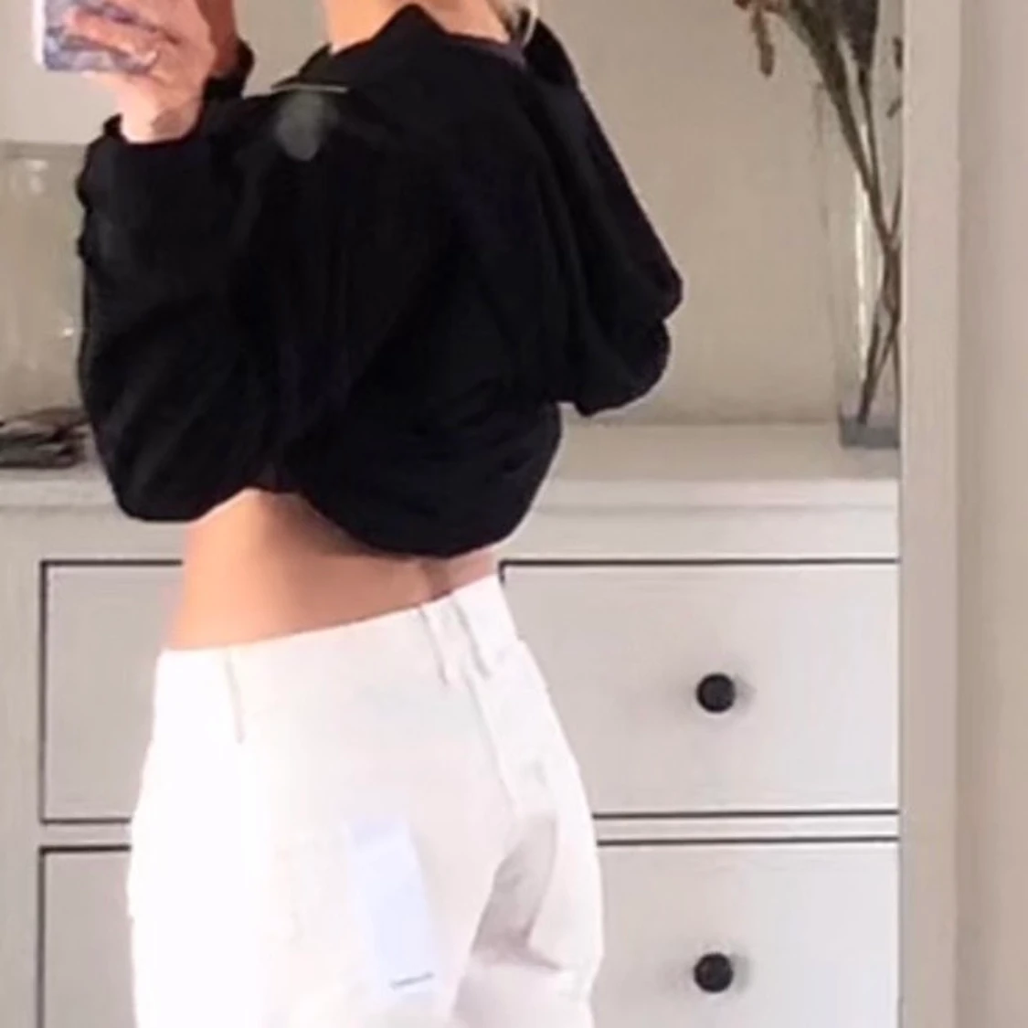 Lågmidjade vita jeans - 90