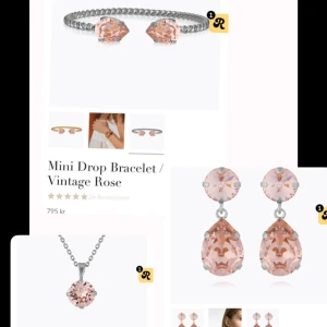 Smyckeset i Vintage Rose - Smyckeset från Caroline Svedbom i färgen Vintage Rose. Setet inkluderar ett armband, örhängen och ett halsband. Allt är i nyskick och kommer i deras boxar! 💗