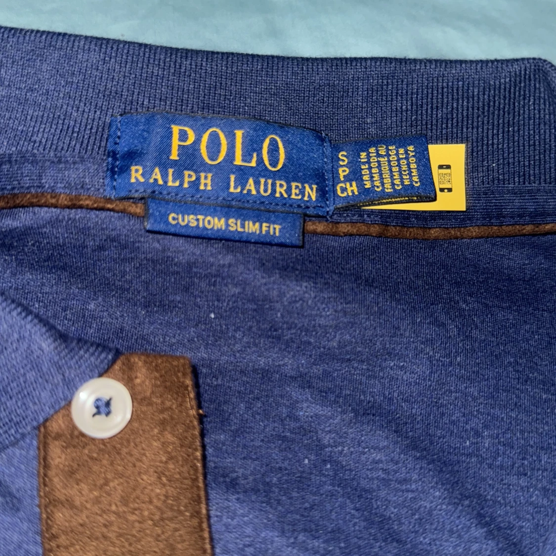 Blå långärmad pikétröja från Ralph Lauren - 3