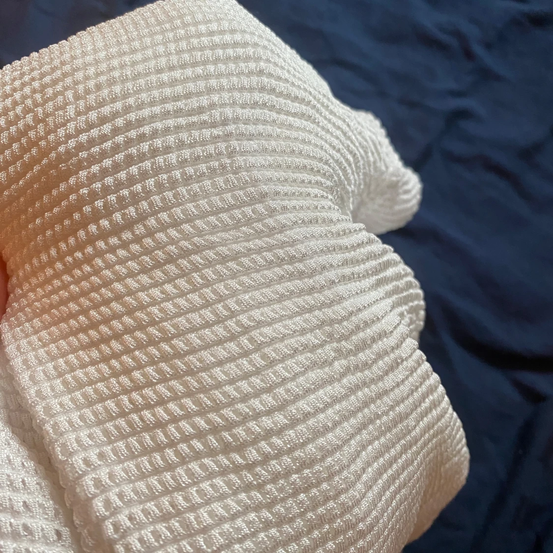 Vit överkast för bikini  med knytband - 3