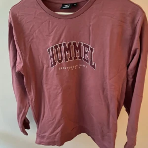 Rosa långärmad tröja från Hummel - Säljer en snygg rosa långärmad tröja från Hummel. Tröjan har ett tryck med Hummel-loggan på framsidan och är perfekt för en avslappnad stil. Den är gjord i ett mjukt material som känns skönt mot huden. 