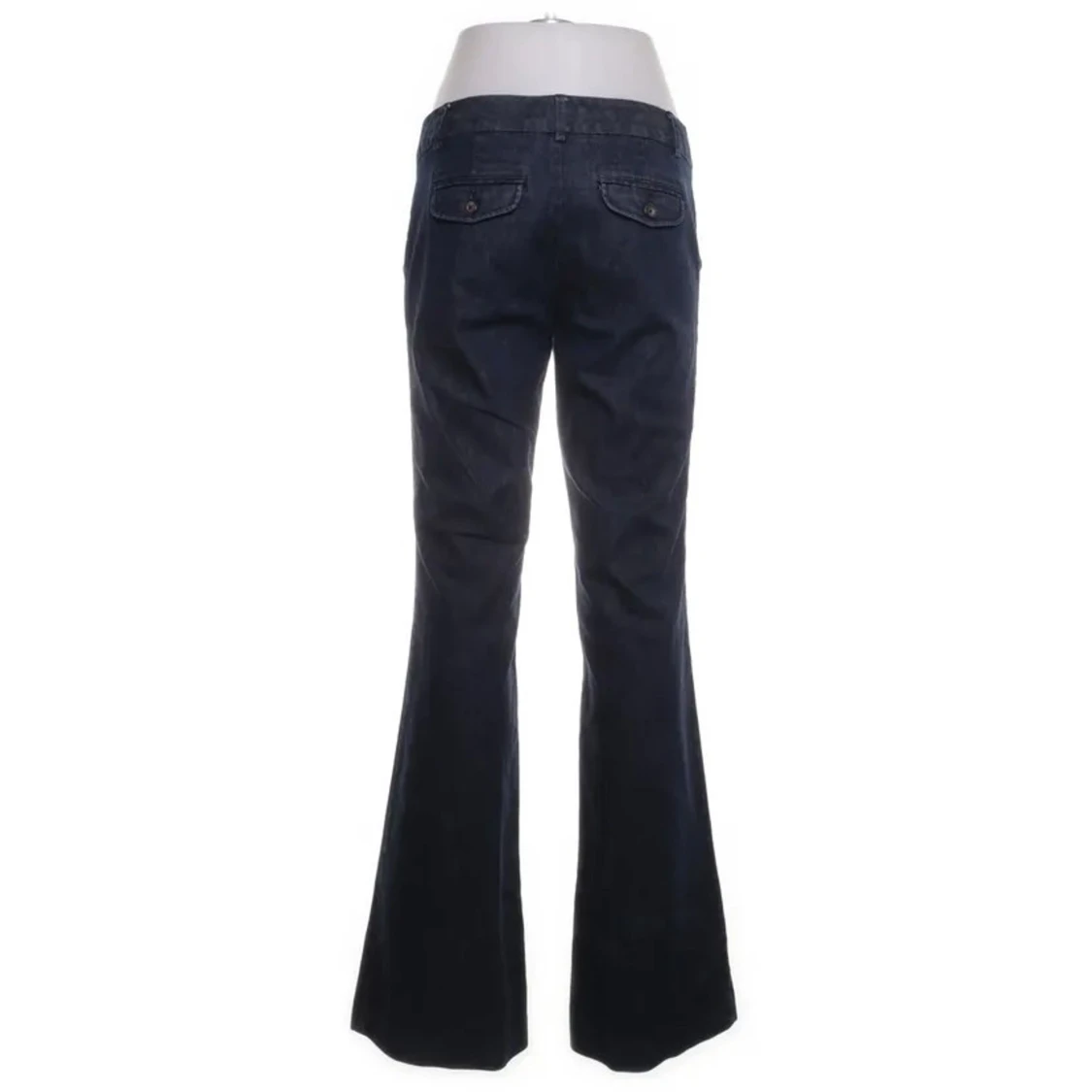 Mörkblå lågmidjade bootcut byxor - 1