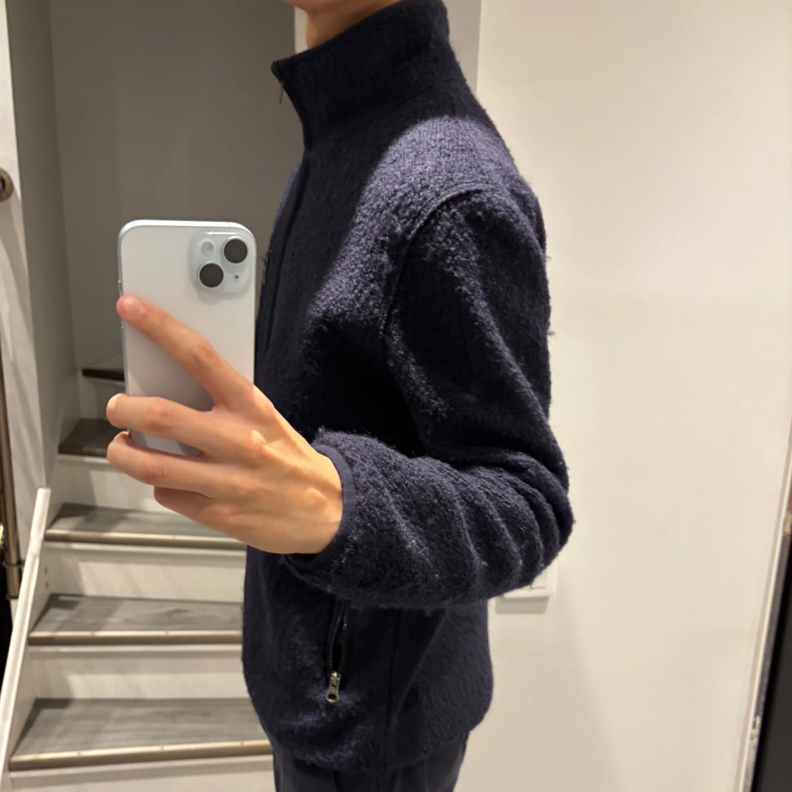 Mörkblå fleecejacka från John Henric - 91