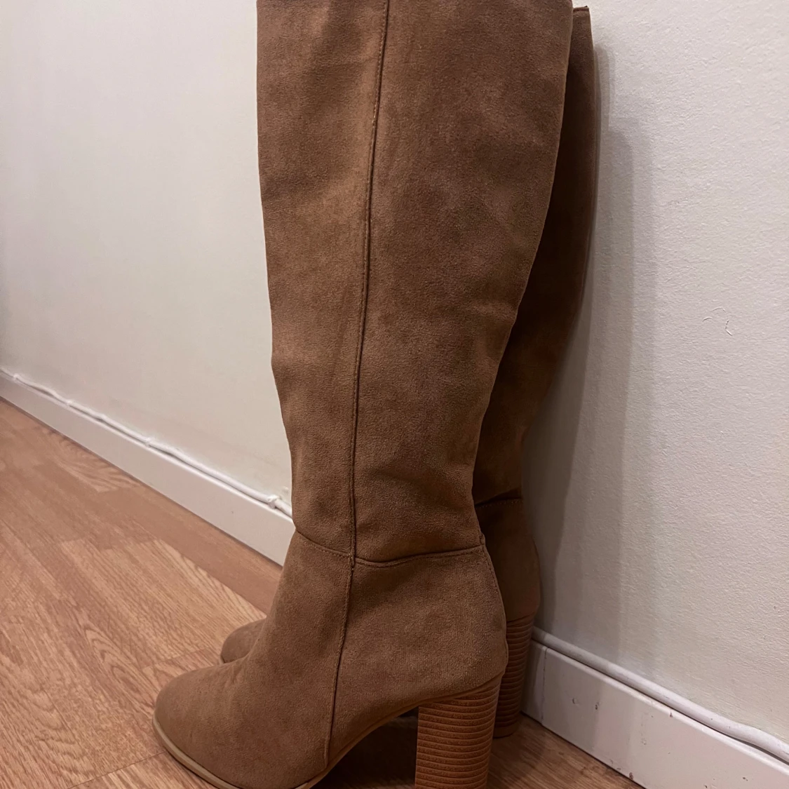 Bruna mockastövlar med klack - 91