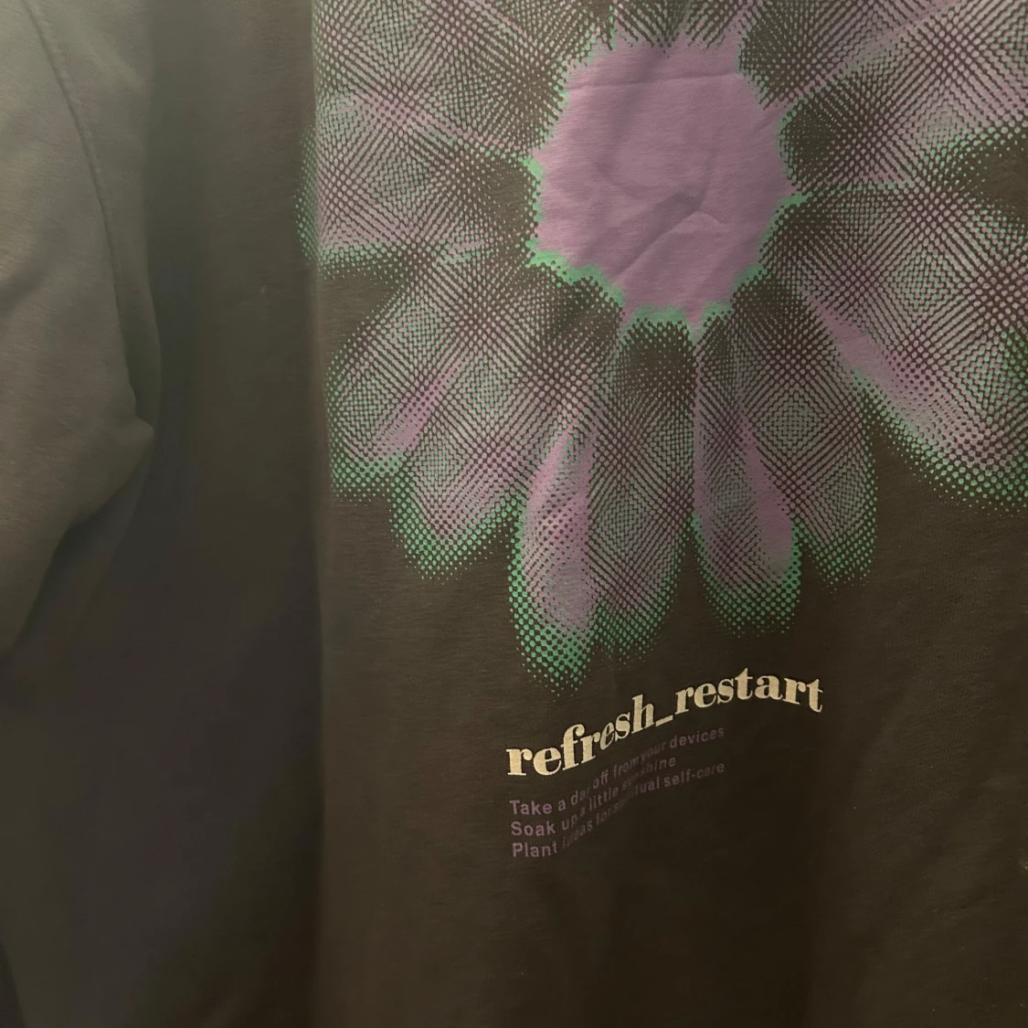 Grå sweatshirt med tryck - 90