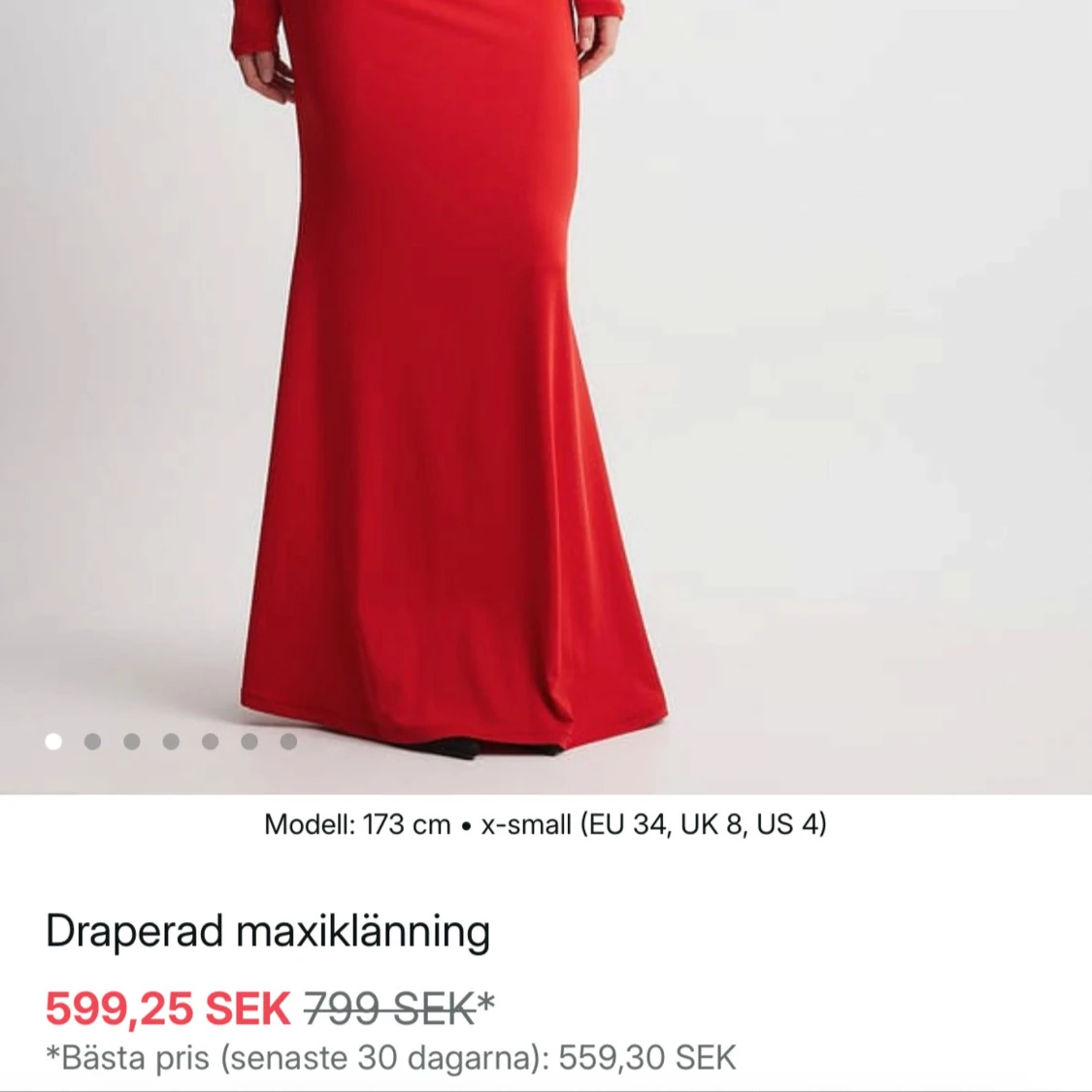 Röd långklänning - 91