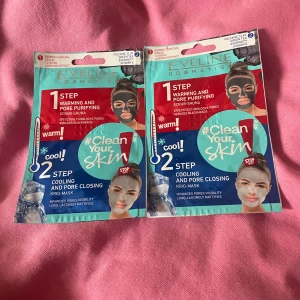 2-stegs ansiktsmask från Eveline Cosmetics - Säljer två paket av Eveline Cosmetics 2-stegs ansiktsmask. Första steget är en värmande och porrenande skrubb med bambukol och kaolin som öppnar porerna. Andra steget är en kylande och porstängande mask med vulkanisk lera och grönt te som minskar porernas synlighet. Perfekt för en djuprengörande ansiktsbehandling hemma!