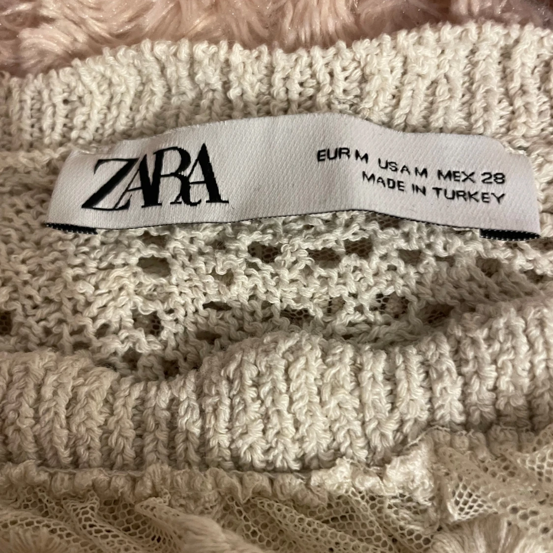 Zara stickad volang topp  - 91