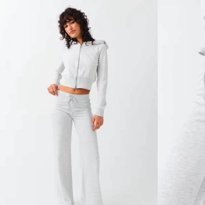 Low wasit mjukisbyxor Gina tricot - Nästintill oanvända mjukisbyxor i low waist modell från Gina tricot. Ljusgrå färg.   De är jättefina och faller snyggt över benen, men har tyvärr blivit för små.   Nypris 359kr