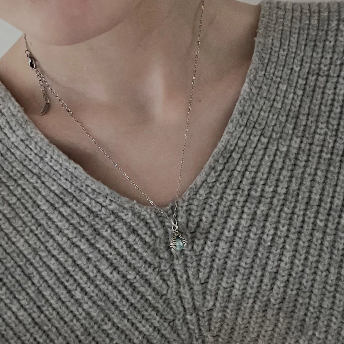 Silver halsband dragon claw  - 3