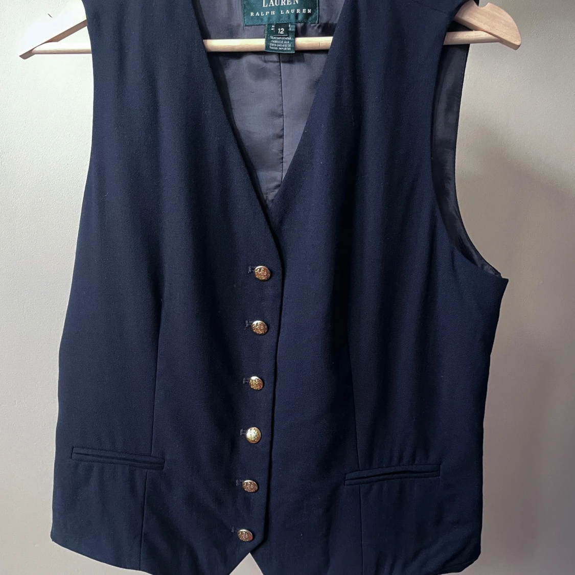 Vintage Ralph Lauren Navy Suit Vest - 3