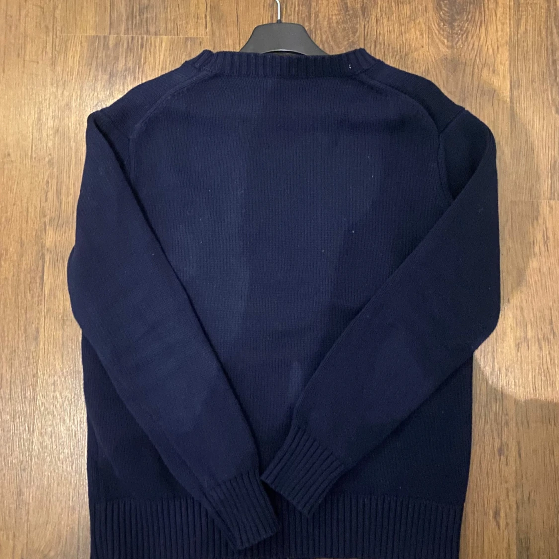 Mörkblå Polo Ralph lauren bear stickad tröja  - 3