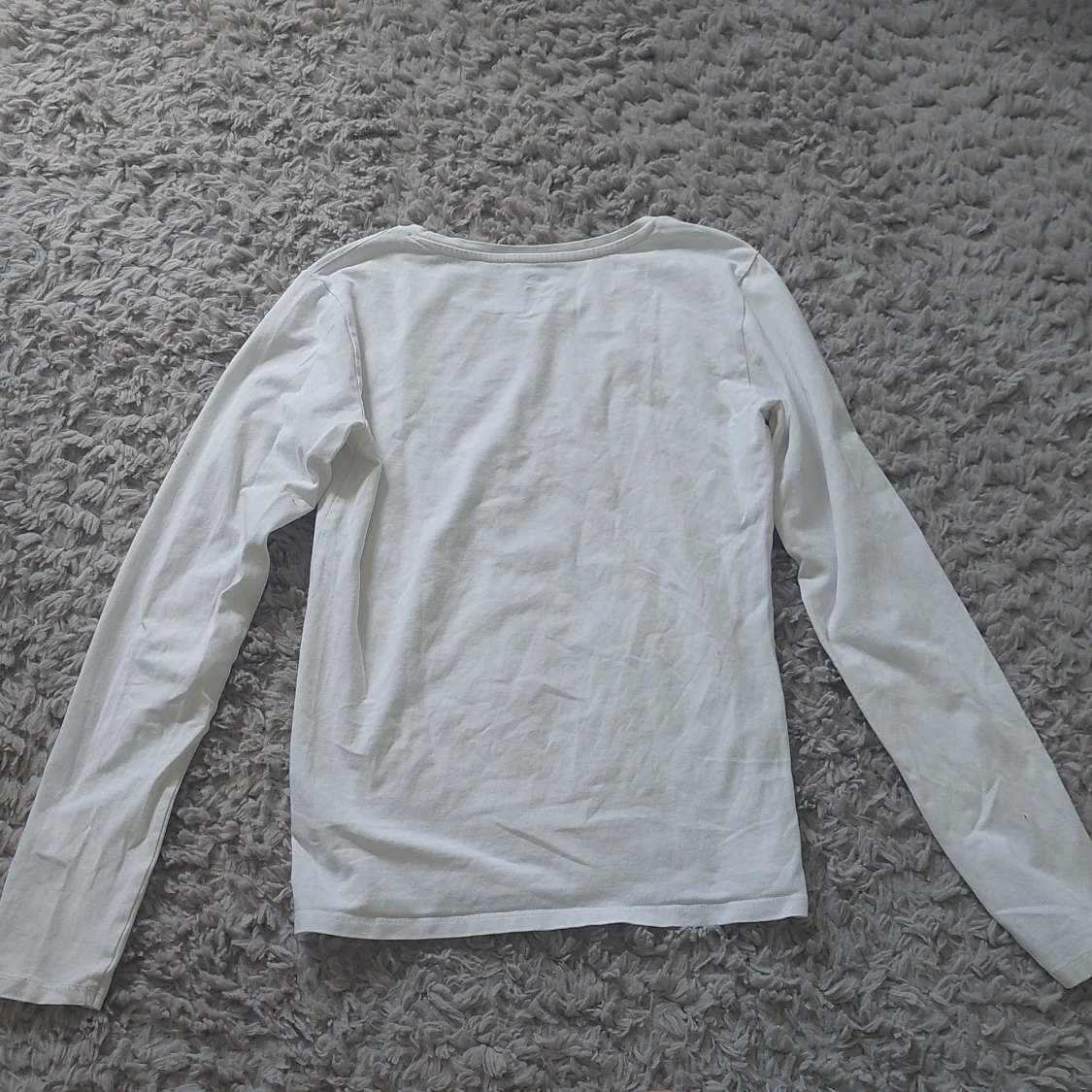 Vit långärmad tröja - 90