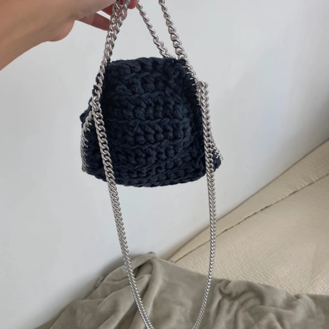 Marinblå väska - 91