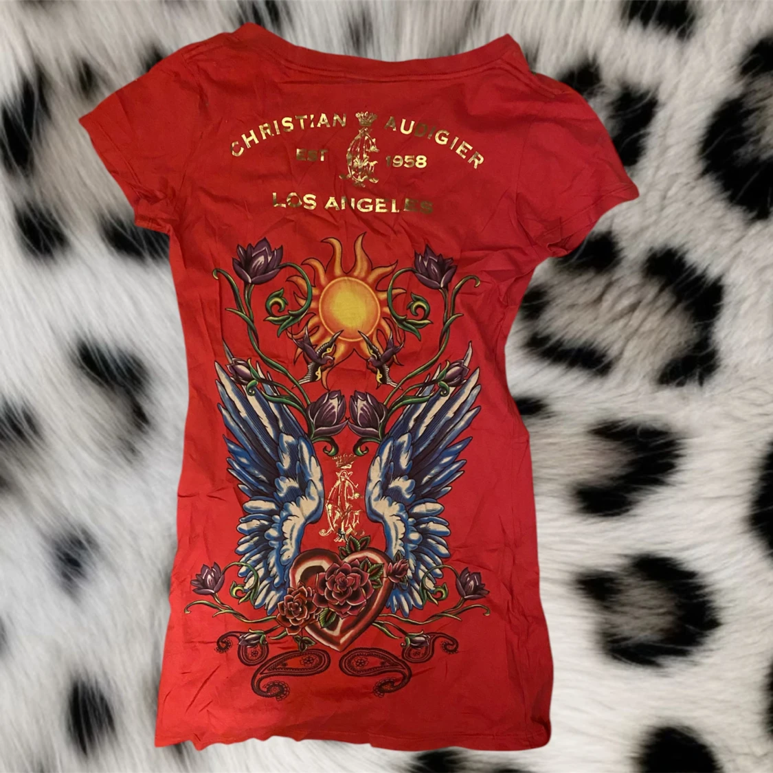 Röd t-shirt från Christian Audigier❤️ - 91