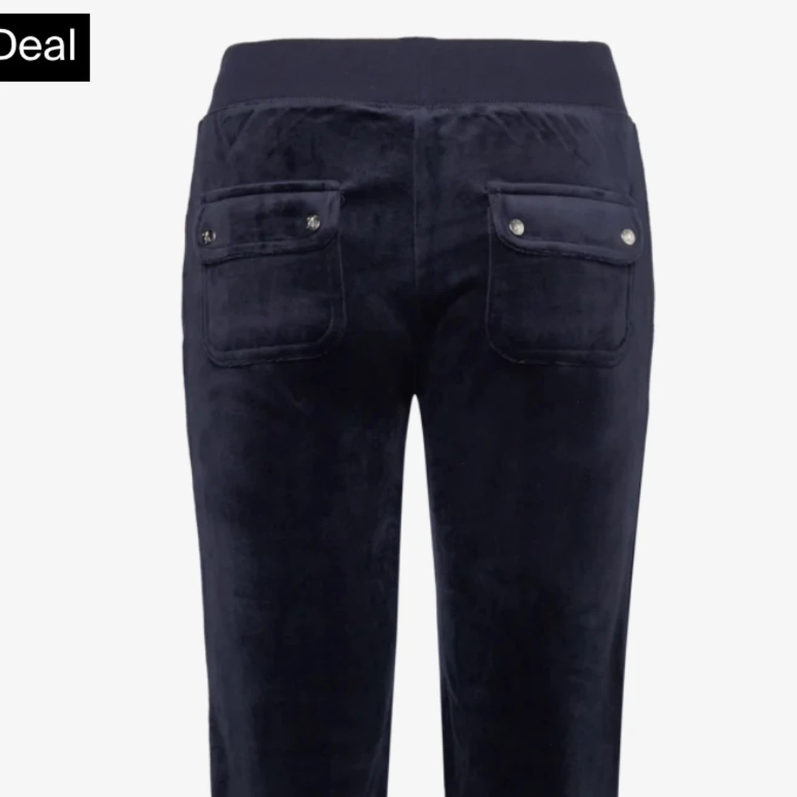 Mörkblå juicybyxor med snöre - 2