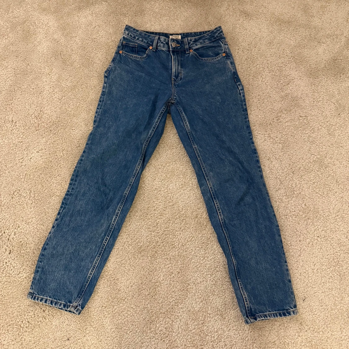 Blå raka jeans - 90