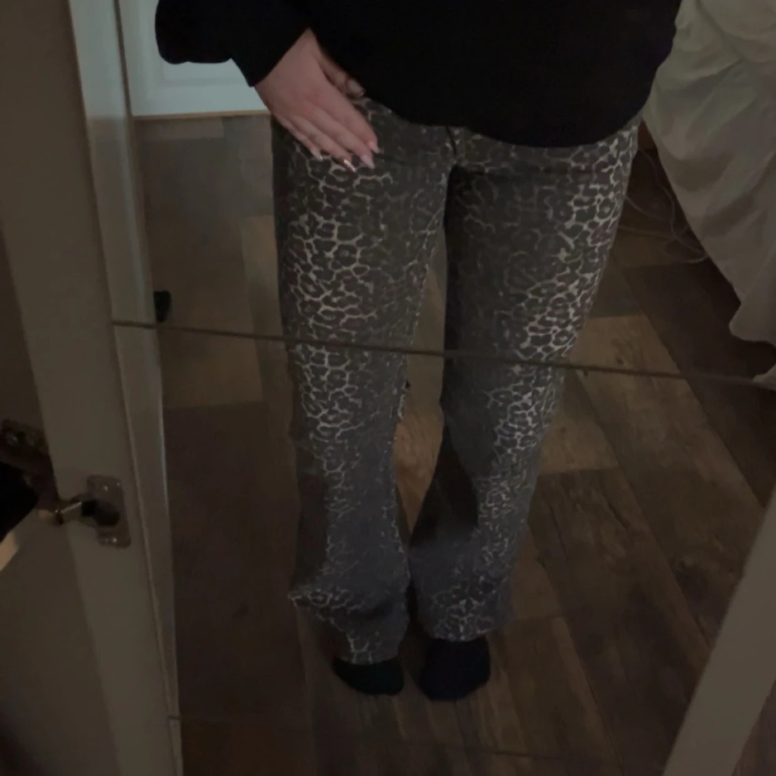 Brun  leopardmönstrade byxor - 1