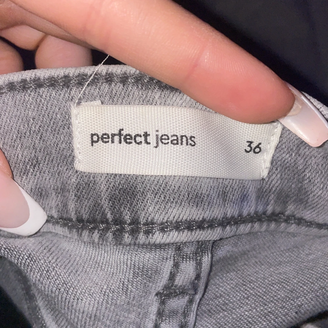 Grå bootcut jeans - 92