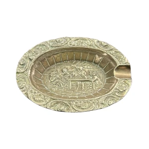 Vintage Ashtray  - Vintage ashtray with handcrafted ornate details   In good vintage condition  Total length 7 cm 