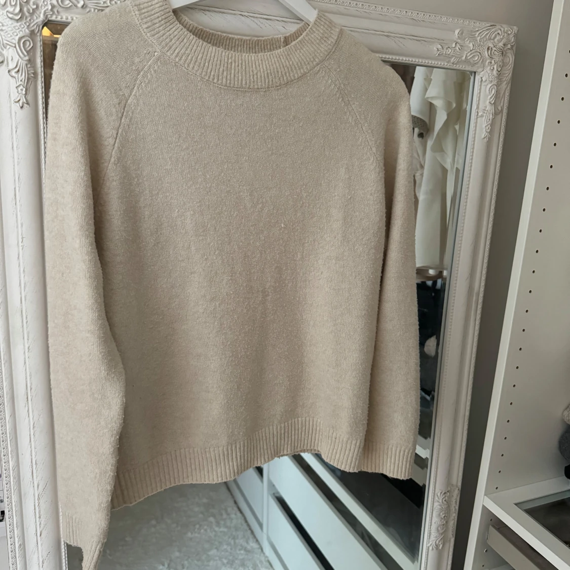 Vit stickad tröja - 91