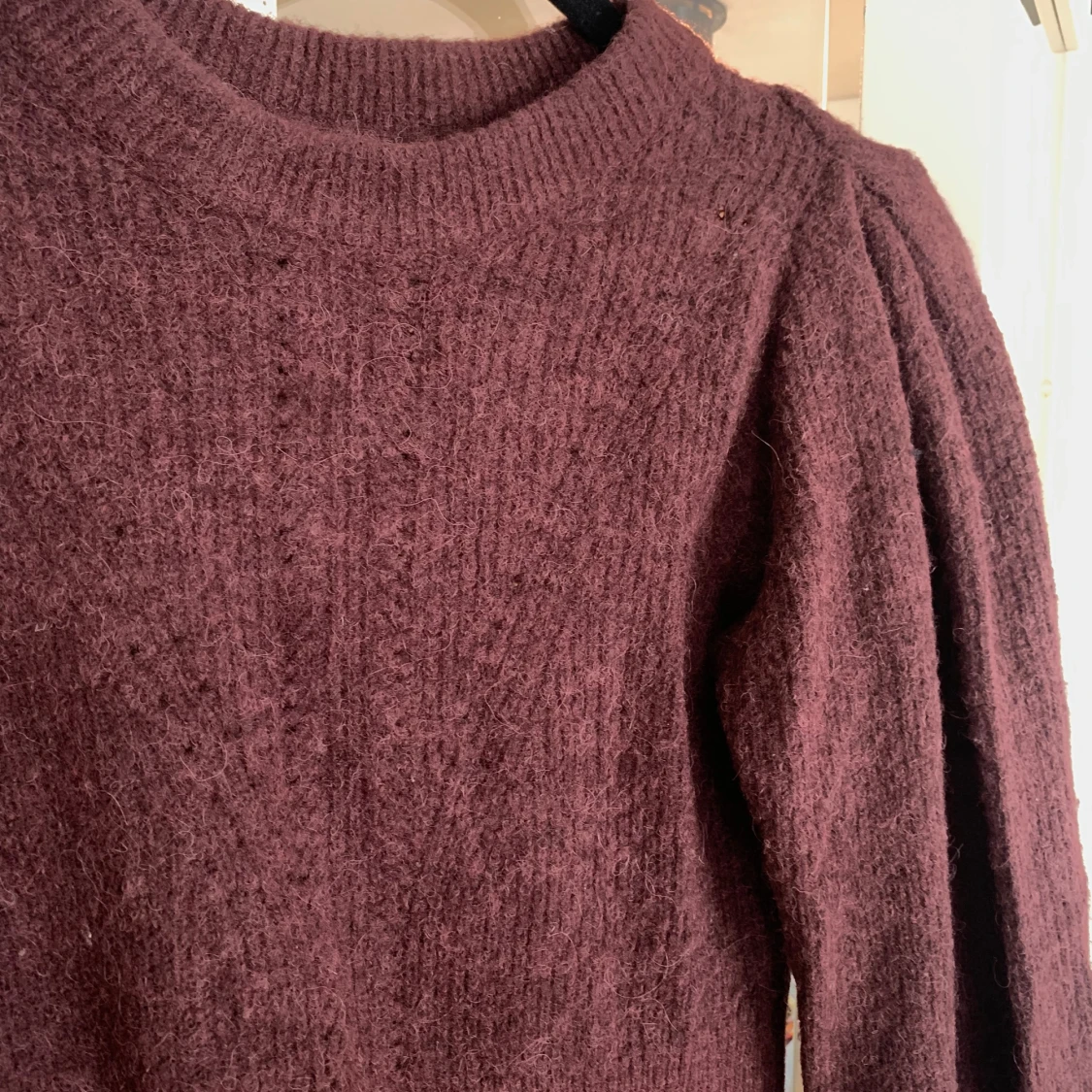 Alpacka/Ull tröja Strl XS Burgundy - 91