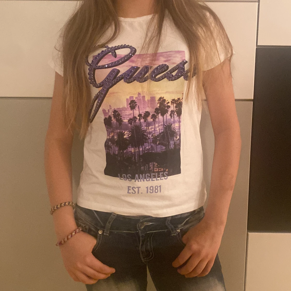 Vintage y2k/stockholmstil guess tröja