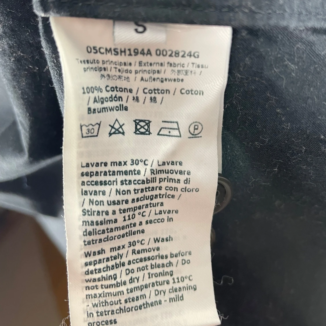 Mörkblå bomullsskjorta - 92