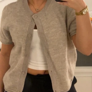 Kortärmad kofta  - Kortärmad kofta- jättemysig. Köpte den häromdagen och tog inte kvitto🙂‍↔️ Har vanligtvis Xs/S/M i kläder men denna är i L, alltså är den liten i storleken, extremt stretchig dock! Tkr den e S/M lite beroende på hur man vill att den ska sitta såklart☺️☺️