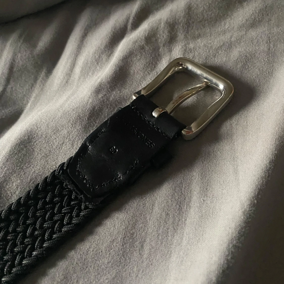Svart flätat bälte - 91