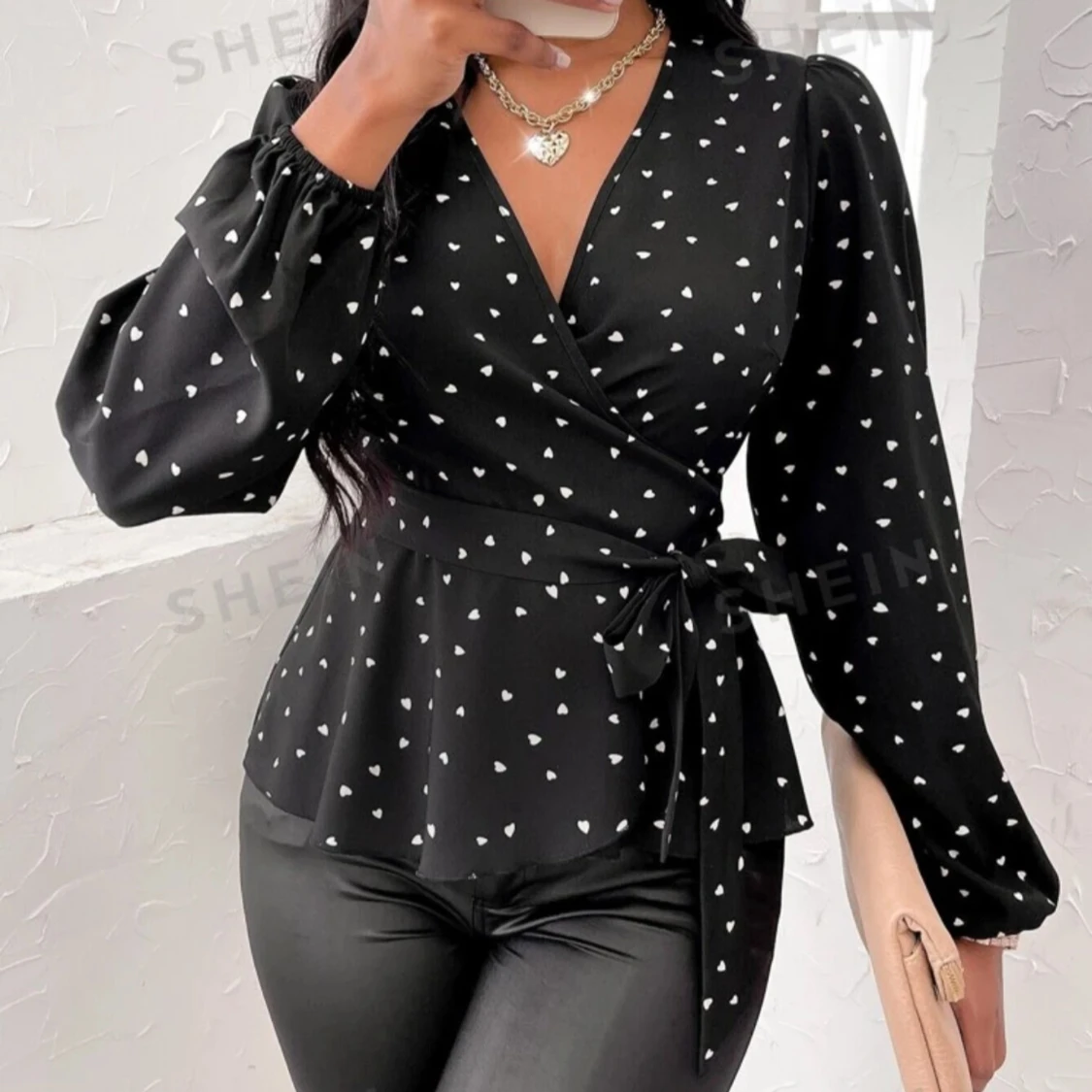 Shein blus med straps - 93