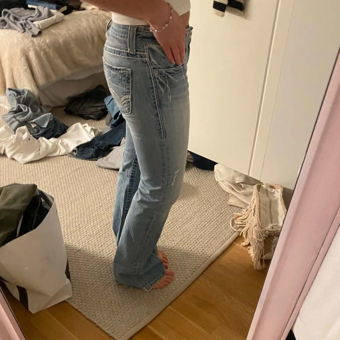 Lågmidjade bootcut jeans - 91