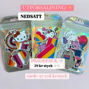 Ett färdigpack med 14 st klistermärken för endast 29 kr! 🏳️‍🌈 köp via köp nu eller Swish (frimärke 18 kr) 2-5 cm